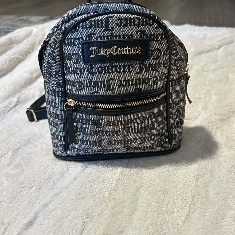 Juicy Couture Black and Gray Backpack